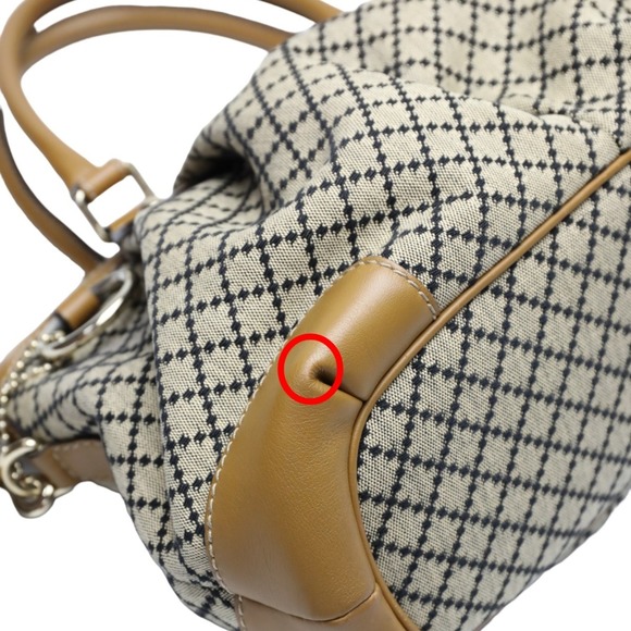 GUCCI Diamante Canvas Tote Bag Beige x Brown 247902 - Picture 7 of 16